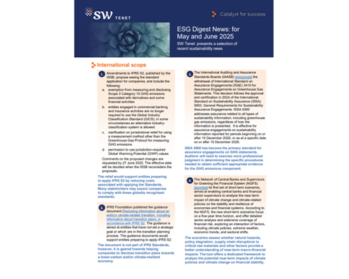 ESG Digest News: May & June 2025