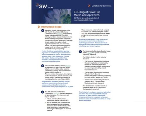 ESG Digest News: March & April 2025