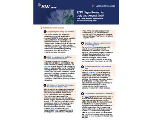 ESG Digest News: July & August 2025